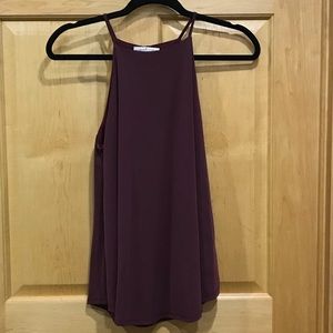 Moa Moa high neck thin strap loose flowy top shirt